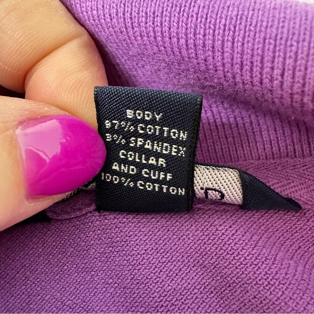 Lands' End Short Sleeve Polo Dress in Violet - Picture 5 of 7